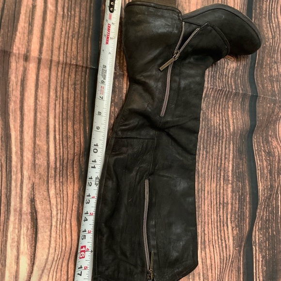 Donald J Pliner Sz 8.5 Devi 12 Black Leather Italy Zippers Knee Riding 18” Boots - Picture 14 of 16